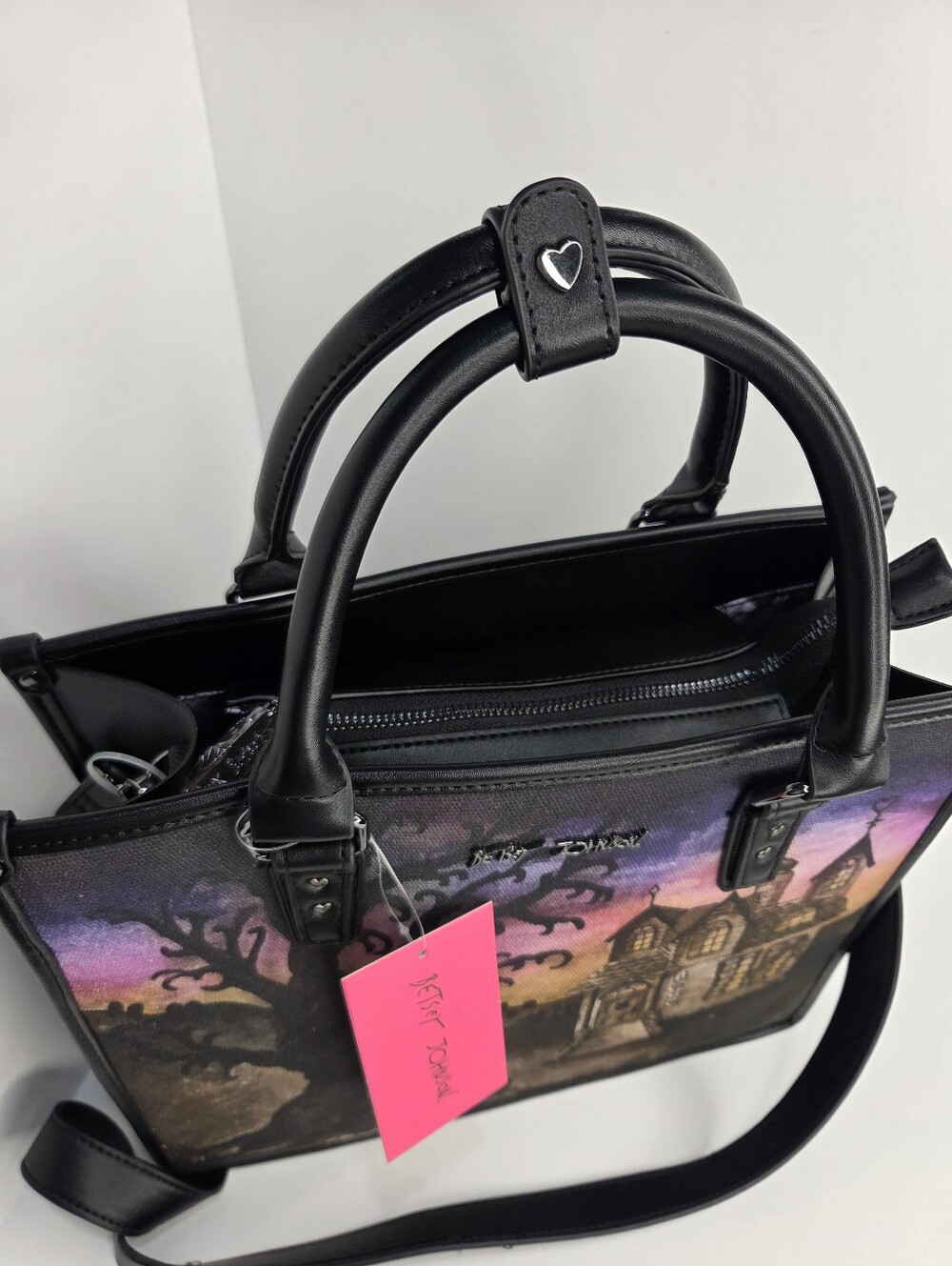 🖤▪️Betsey Johnson▪️ Boo & Breakfast Halloween Haunted House Tote Bag - Picture 9 of 10